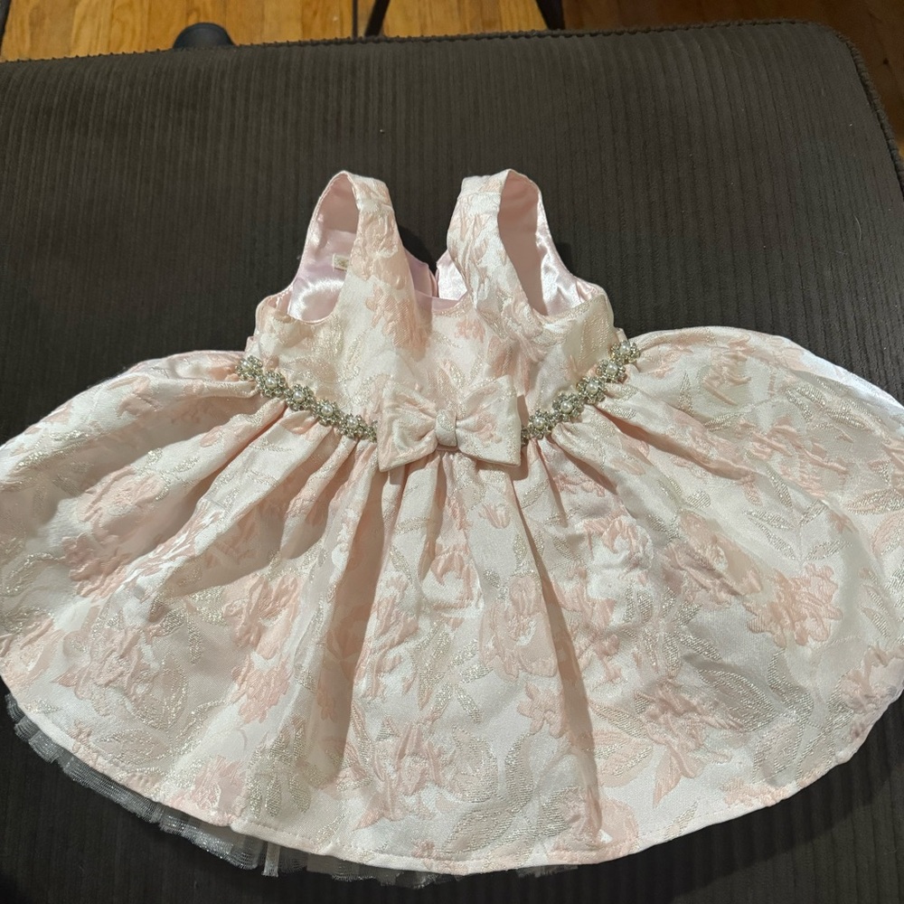AMERICAN PRINCESS PINK/SILVER PATTERNED DRESS